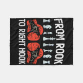 Van Rook naar Right Hook Chess Boxing Fusion Fleece Deken (Voorkant (Horizontaal))