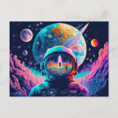 Van ruimte & verder illustratie briefkaart (Voorkant)