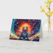 Van ruimte & verder illustratie kaart (Gele Bloem)