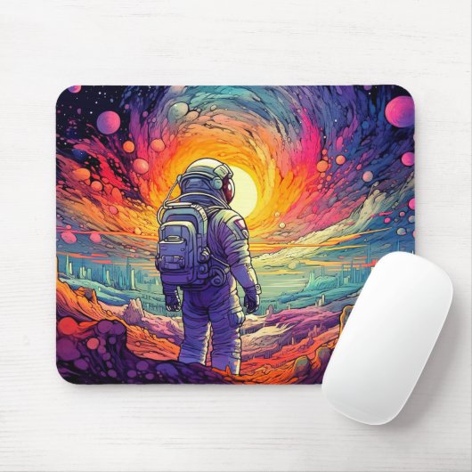 Van ruimte & verder illustratie muismat (Met muis)