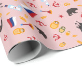 Van Rusland met de Russische vlag van de Liefde Cadeaupapier (Rol Hoek)