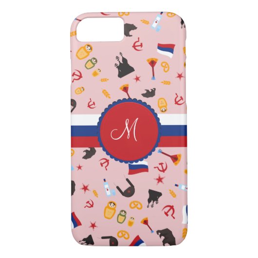 Van Rusland met liefde - Russisch monogram Case-Mate iPhone Case (Achterkant)