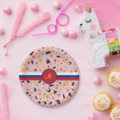 Van Rusland met liefde - Russisch monogram Papieren Bordje (Feest)