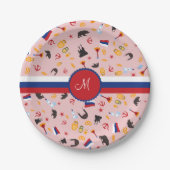 Van Rusland met liefde - Russisch monogram Papieren Bordje (Voorkant)