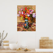 Van Rysselberghe - Tulips en Nasturtiums Poster (Keuken)