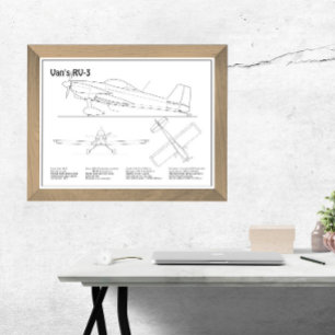 Van’s RV-3 - Vliegtuigblauwdruk Plannen BD Foto Afdruk