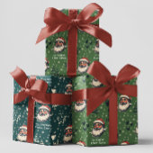 Van Santa aangepaste naam Doodles Christmas Inpakpapier Vel