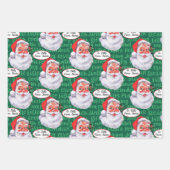 Van Santa Add Child Name 3 Personal KerstW Inpakpapier Vel (Voorkant 2)