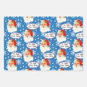 Van Santa Add Child Name 3 Personal KerstW Inpakpapier Vel (Voorkant)