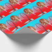 Van Santa Basketball Cadeaupapier (Hoek)