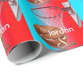 Van Santa Basketball Cadeaupapier (Rol Hoek)