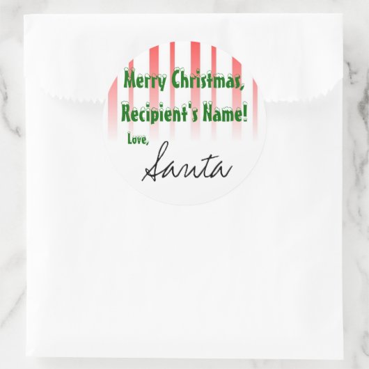 Van "Santa" cadeau label (Tas)