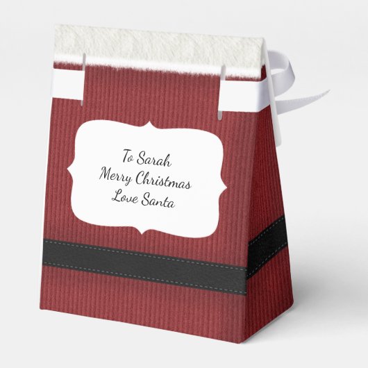 Van Santa Christmas geschenkdoos Bedankdoosjes (Achterkant)