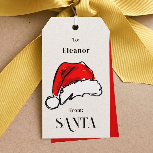 Van Santa Christmas Santa Hat Sketch Cadeaulabel