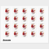 Van SANTA CLAUS CUSTOM Kind NAME Gift Vierkante Sticker (Vel)