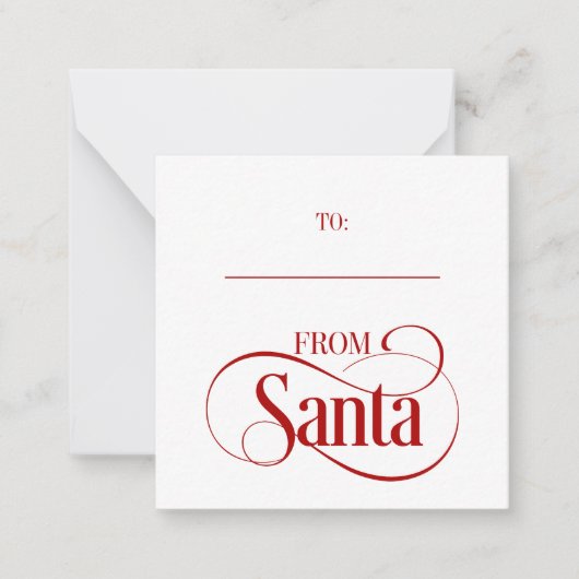 Van Santa Claus Kerstfeestdag Mini Note Kaart Notitiekaartje (Voorkant)