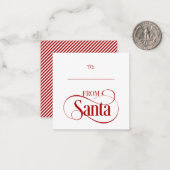 Van Santa Claus Kerstfeestdag Mini Note Kaart Notitiekaartje (Voorkant / Achterkant in situ)