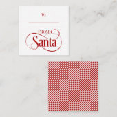 Van Santa Claus Kerstfeestdag Mini Note Kaart Notitiekaartje (Voorkant / Achterkant)