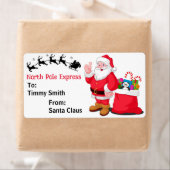 Van Santa Claus Personaliseer de naam van het kind Etiket (Insitu)