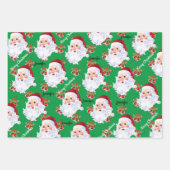 Van Santa Claus personaliseer Kinder namen Kerstmi Inpakpapier Vel (Voorkant)