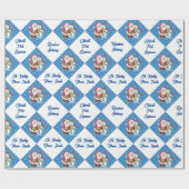 Van Santa Claus Persoonlijke naam Kerstsneeuw Cadeaupapier (Vlak)