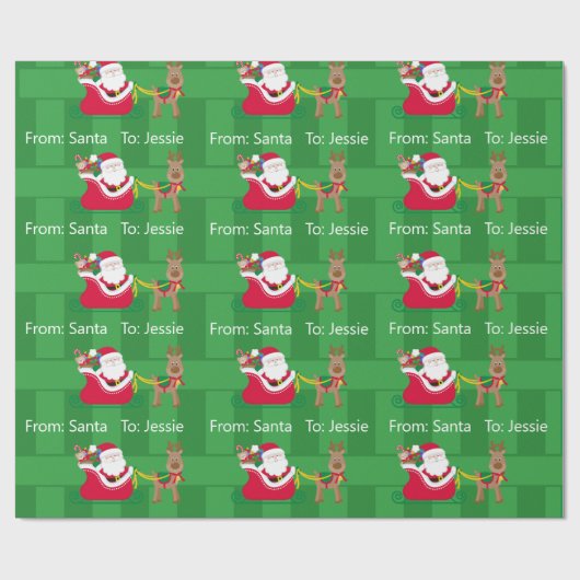 Van Santa Claus voeg de Kerstman van de Kinderen t Cadeaupapier (Vlak)