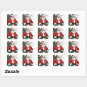 Van Santa Claus Voeg de naam van het kind toe voor Vierkante Sticker (Vel)