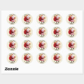 Van SANTA Gift Wrap Aangepaste Stickers met KINDER (Vel)