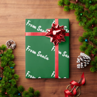 Van Santa groen cadeaupapier 