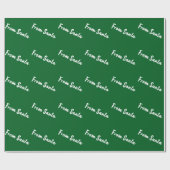 Van Santa groen cadeaupapier (Vlak)
