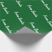 Van Santa groen cadeaupapier (Hoek)