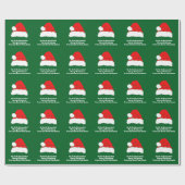 Van Santa Groene Kerstcadeau Cadeaupapier (Vlak)