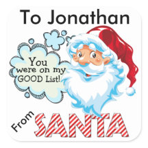 Van SANTA Kerst sticker - SRF