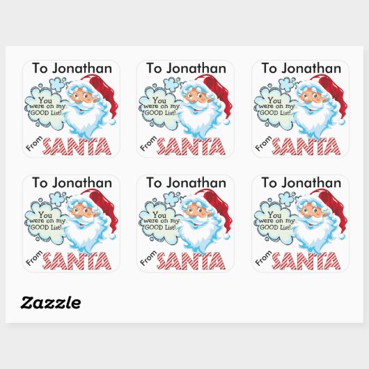 Van SANTA Kerst sticker - SRF (Vel)
