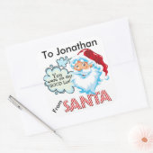 Van SANTA Kerst sticker - SRF (Envelop)