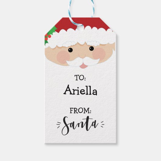 Van Santa Kerstcadeautag Cadeaulabel (Voorkant)