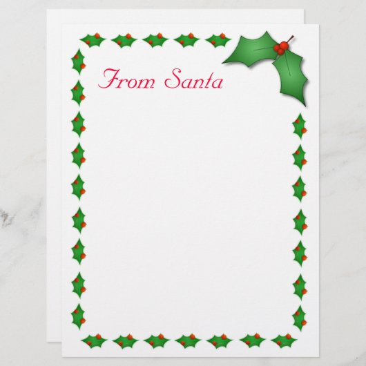 Van Santa Letter (Voorkant / Achterkant)