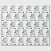 Van Santa Levering voor (aangepaste naam) Kerstmis Cadeaupapier (Vlak)