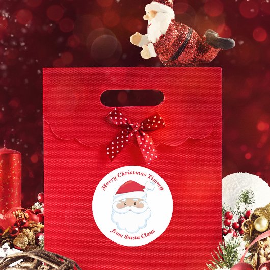 Van Santa Lieve Aangepaste Kinderen Kerstcadeau Ronde Sticker