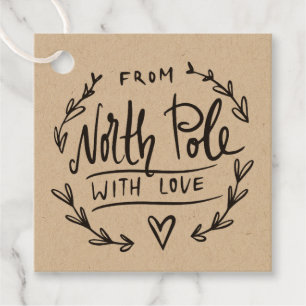 Van Santa met liefde Noordpool cadeau Bedankjes Labels