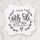 Van Santa met liefde Noordpool cadeau Bedankjes Labels (Achterkant)