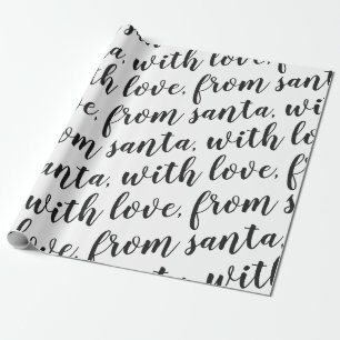 van santa, met liefdezwarte cadeaupapier