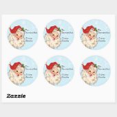 Van Santa naar kind cadeau kerst Ronde Sticker (Vel)