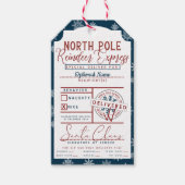 Van Santa North Pole Express Ondeugend of Nice Cadeaulabel (Voorkant)