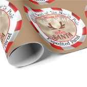 Van Santa Officieel zeewiel Rudolph op Light Brown Cadeaupapier (Rol Hoek)