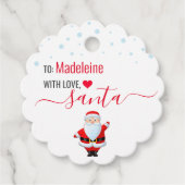 Van Santa Personalized White kerstcadeaus Label (Voorkant)