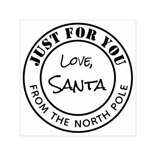 Van Santa Rubber Stamp Kerst Noordpool Rond Zelfinktende Stempel (Design)