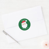 Van Santa Schattige Aangepaste Groene Kinder Kerst Ronde Sticker