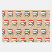Van Santa Schattige Cat Funny Hamster Wrapping Pap Inpakpapier Vel (Voorkant 3)