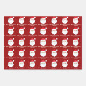 Van Santa Schattige Custom Red Kinder Christmas Inpakpapier Vel (Voorkant 2)